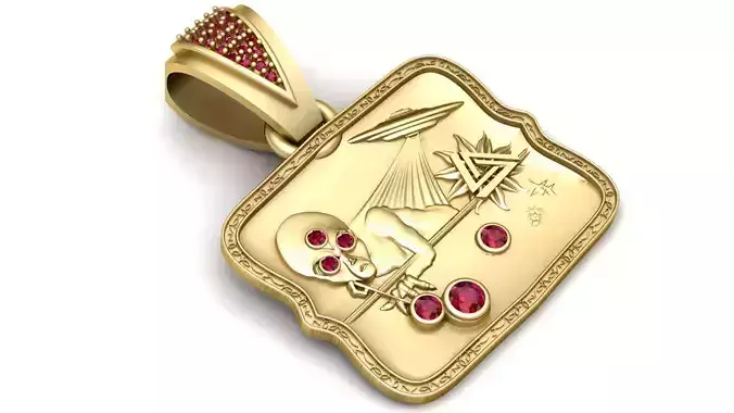 3D GOLD REST PENEDANT 