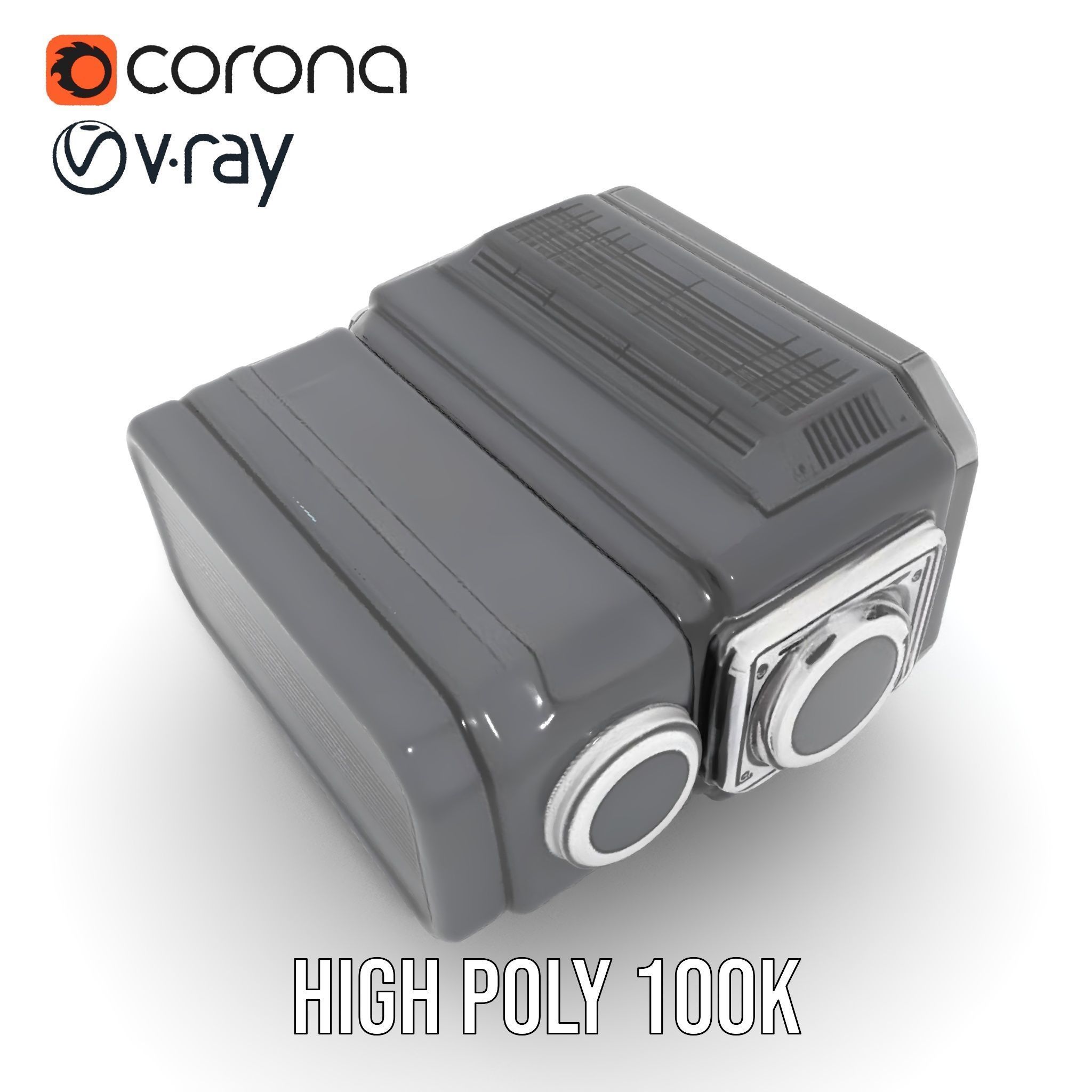 Futuristic Camera Model Pack with Advanced Features Low-poly 3D model_30