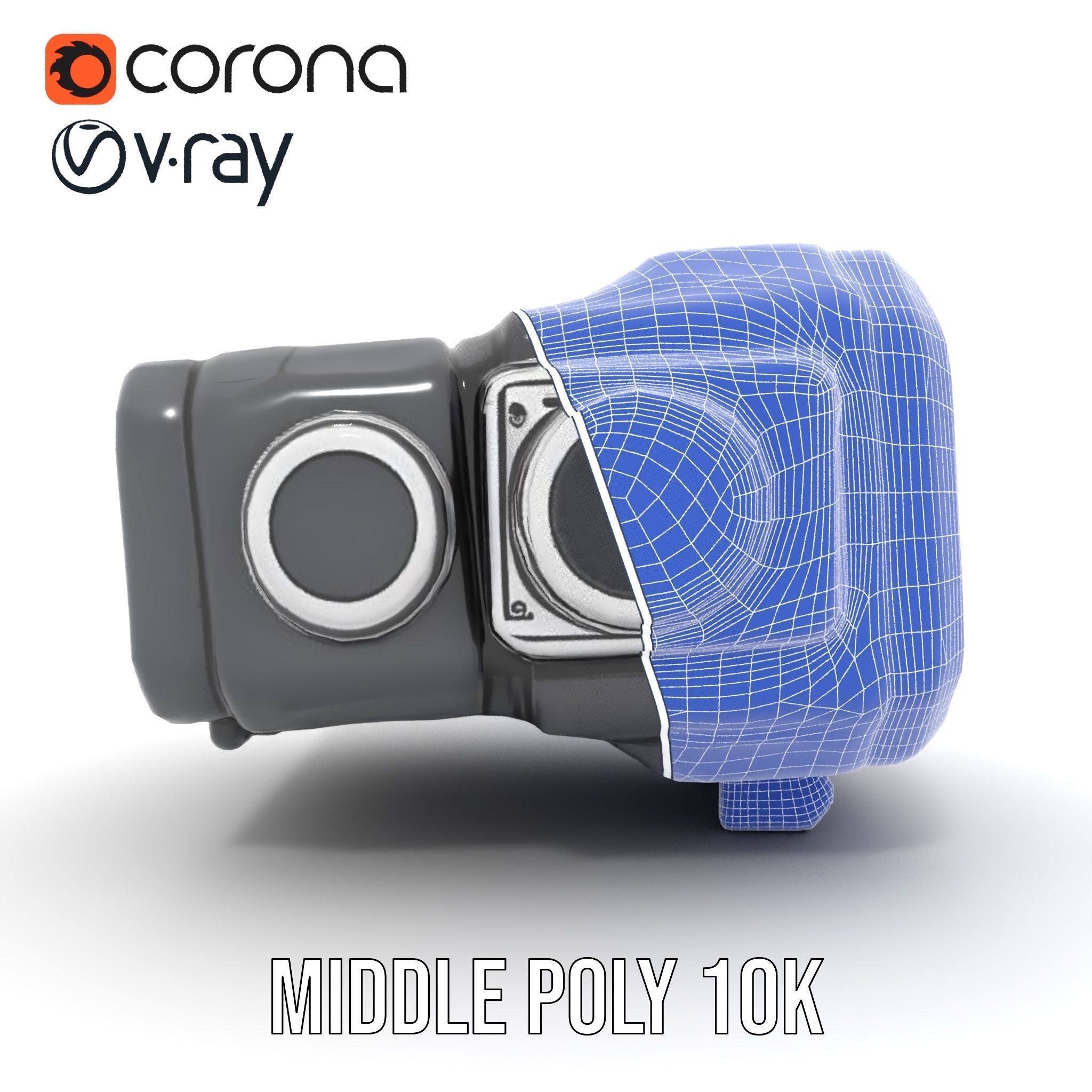Futuristic Camera Model Pack with Advanced Features Low-poly 3D model_31