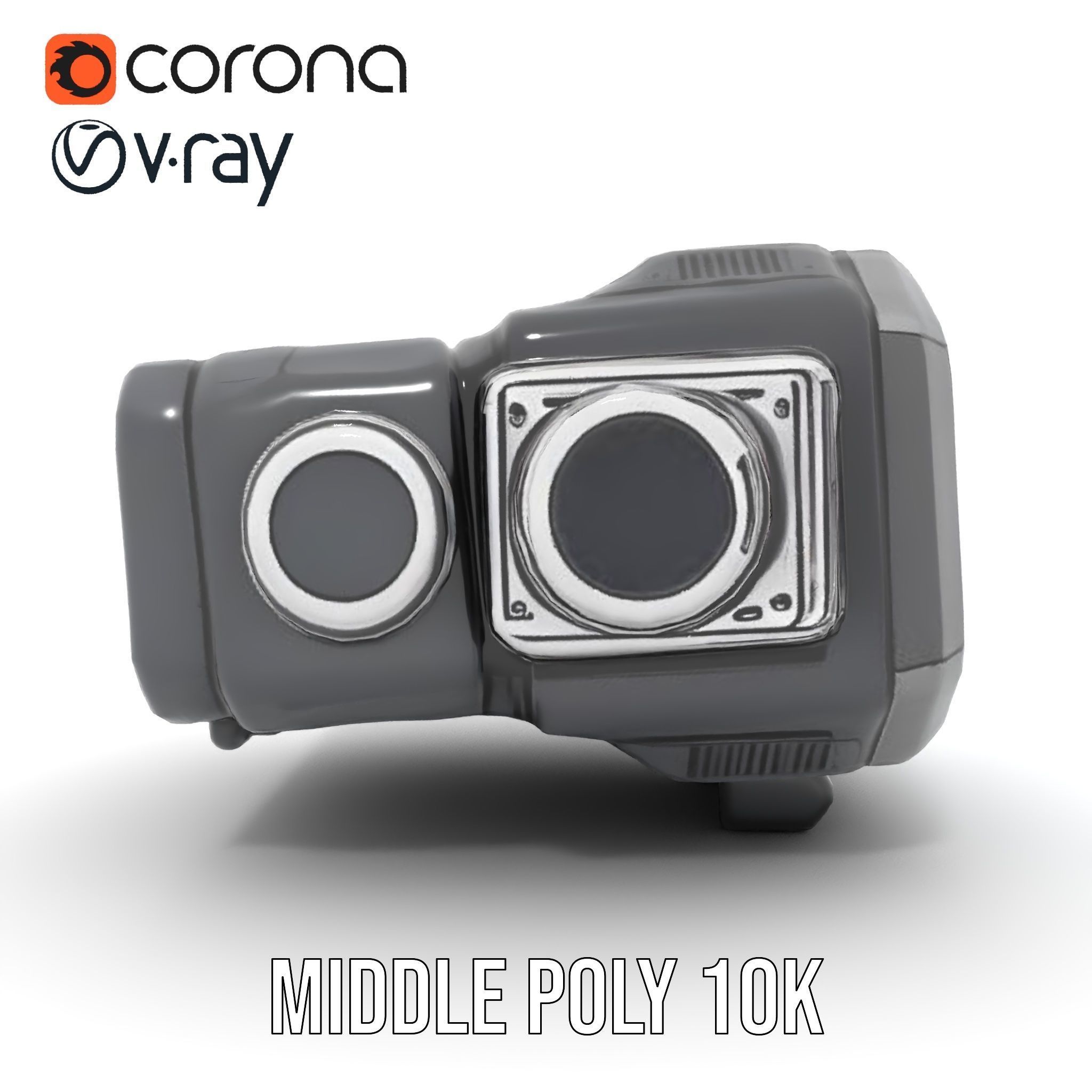 Futuristic Camera Model Pack with Advanced Features Low-poly 3D model_25