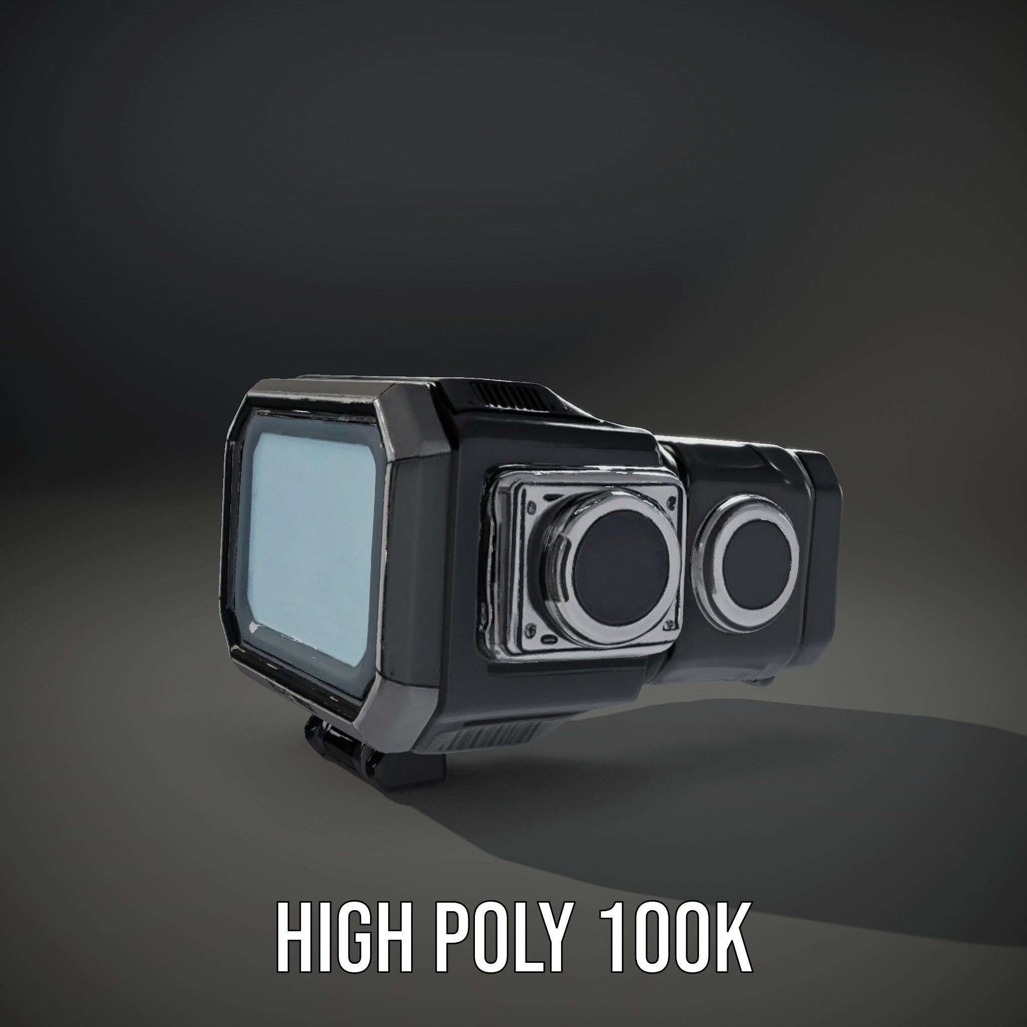 Futuristic Camera Model Pack with Advanced Features Low-poly 3D model_11