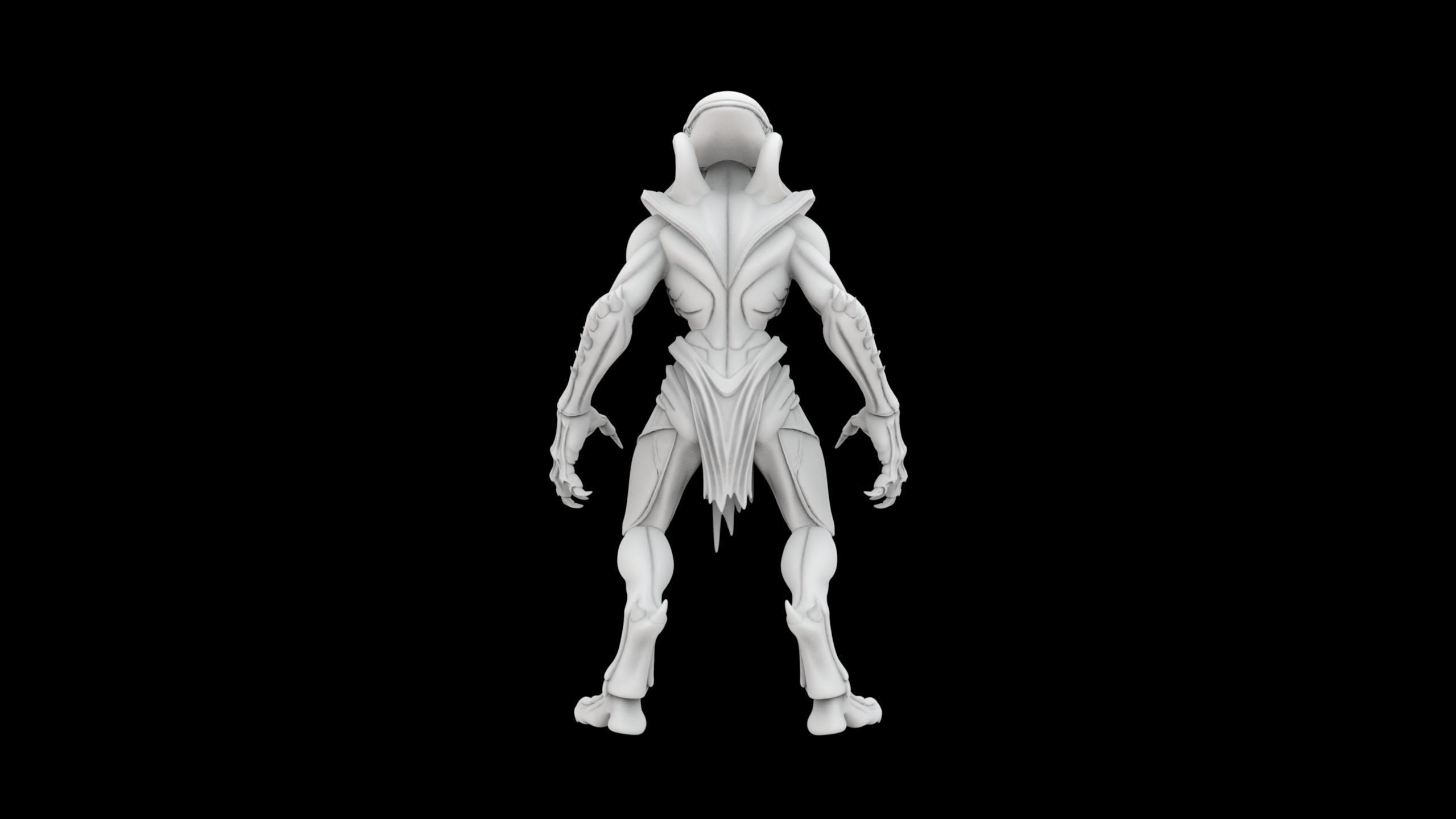 Alien Monster 3D Print Model Sci-Fi Extraterrestrial Creature 3D print model_3