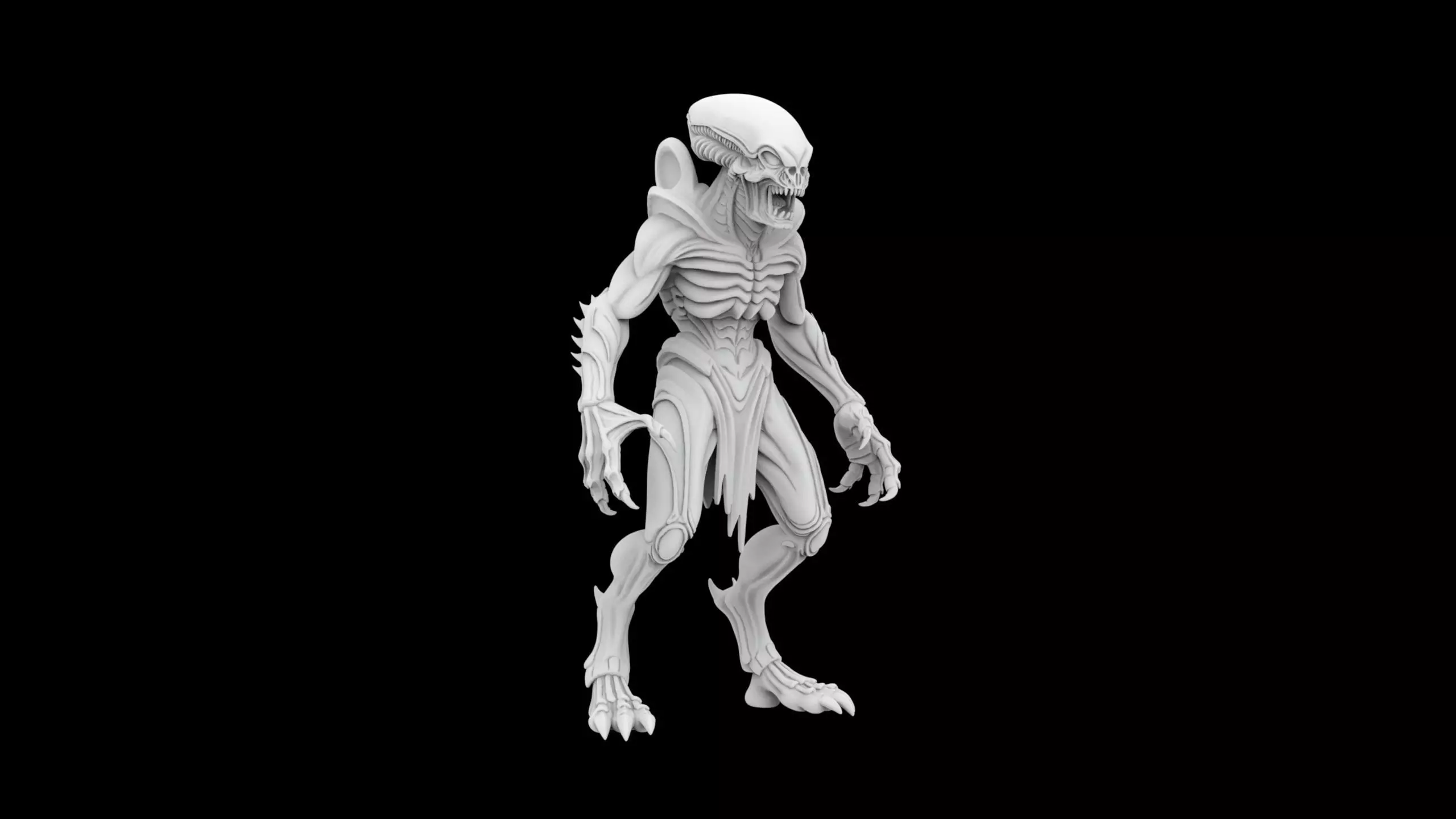 Alien Monster 3D Print Model Sci-Fi Extraterrestrial Creature 3D print model_0