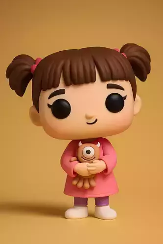 Boo with Sulley Toy from Monsters Inc 3D print model