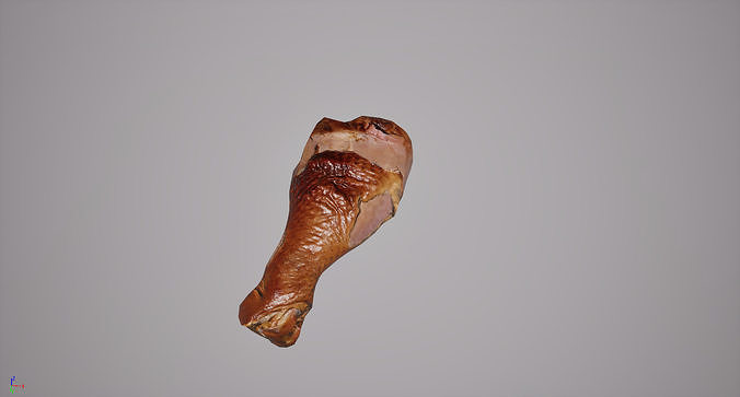 Roasted Chicken Leg Low Poly Low-poly 3D model