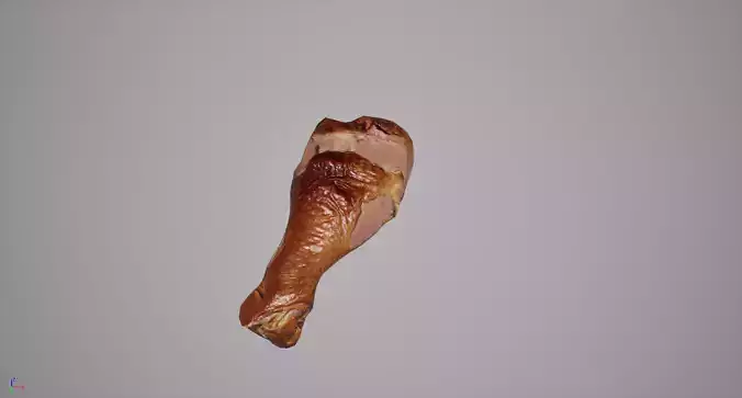 Roasted Chicken Leg Low Poly