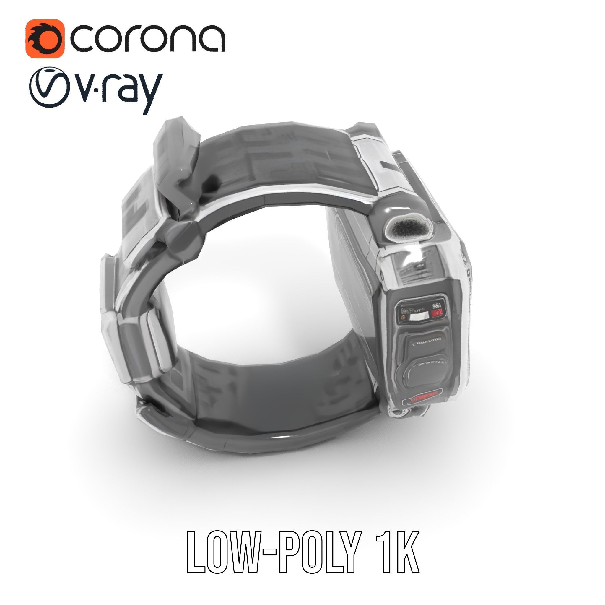 Advanced Digital Watch Model Pack Low-poly 3D model_15