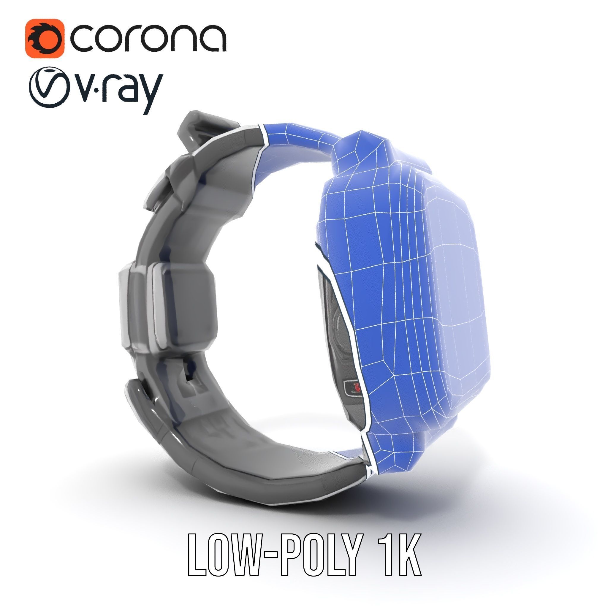 Advanced Digital Watch Model Pack Low-poly 3D model_32