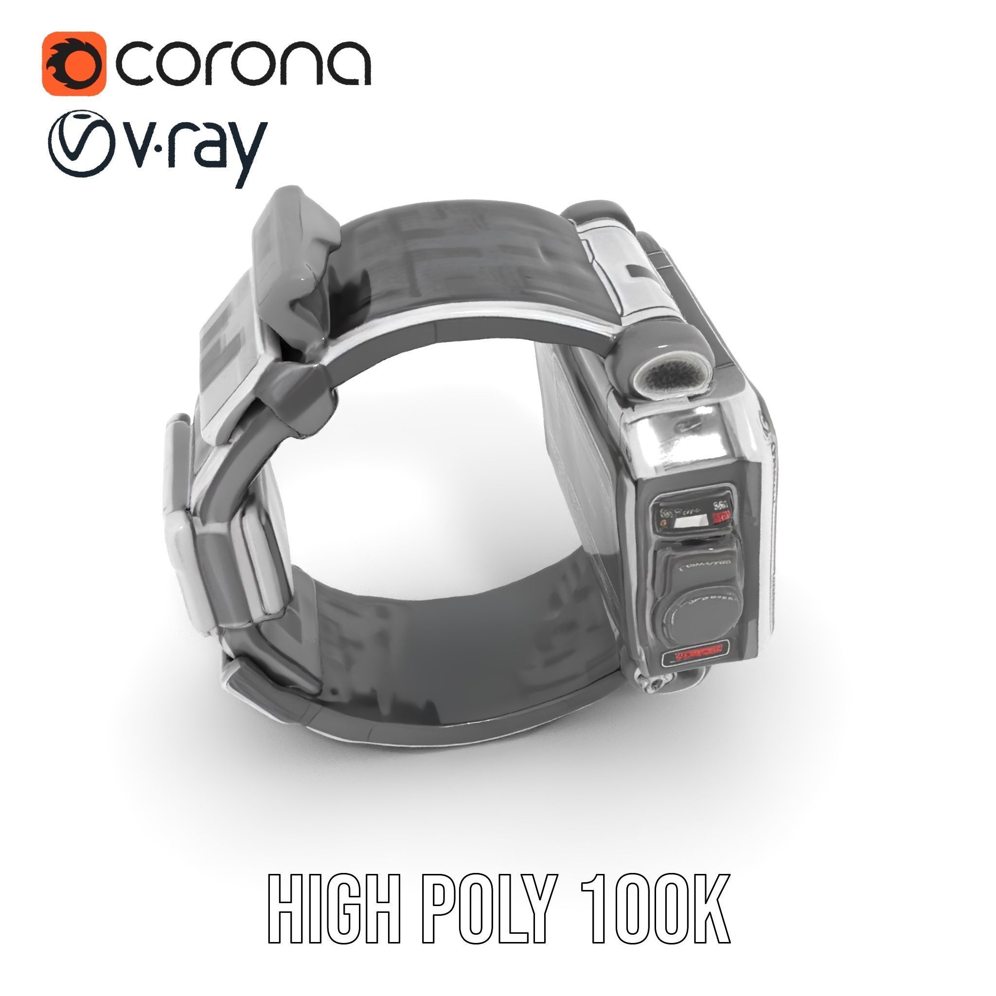 Advanced Digital Watch Model Pack Low-poly 3D model_24