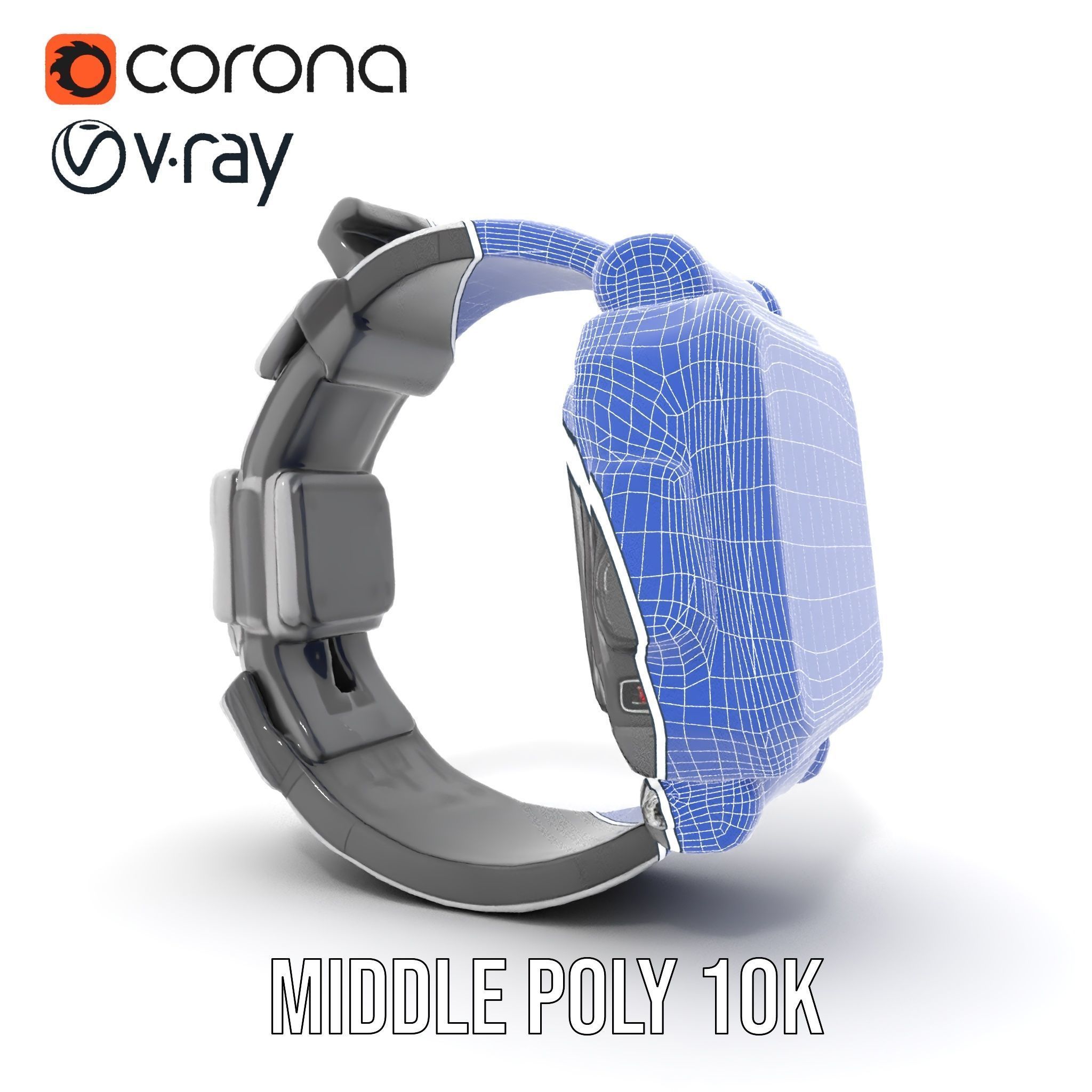 Advanced Digital Watch Model Pack Low-poly 3D model_31