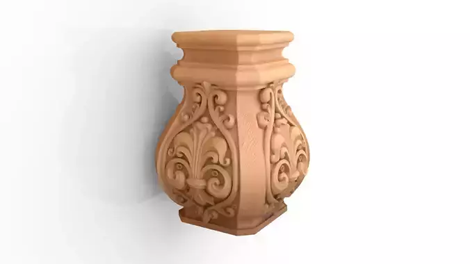 Classic decorative Square Pedestal CNC 3D Print