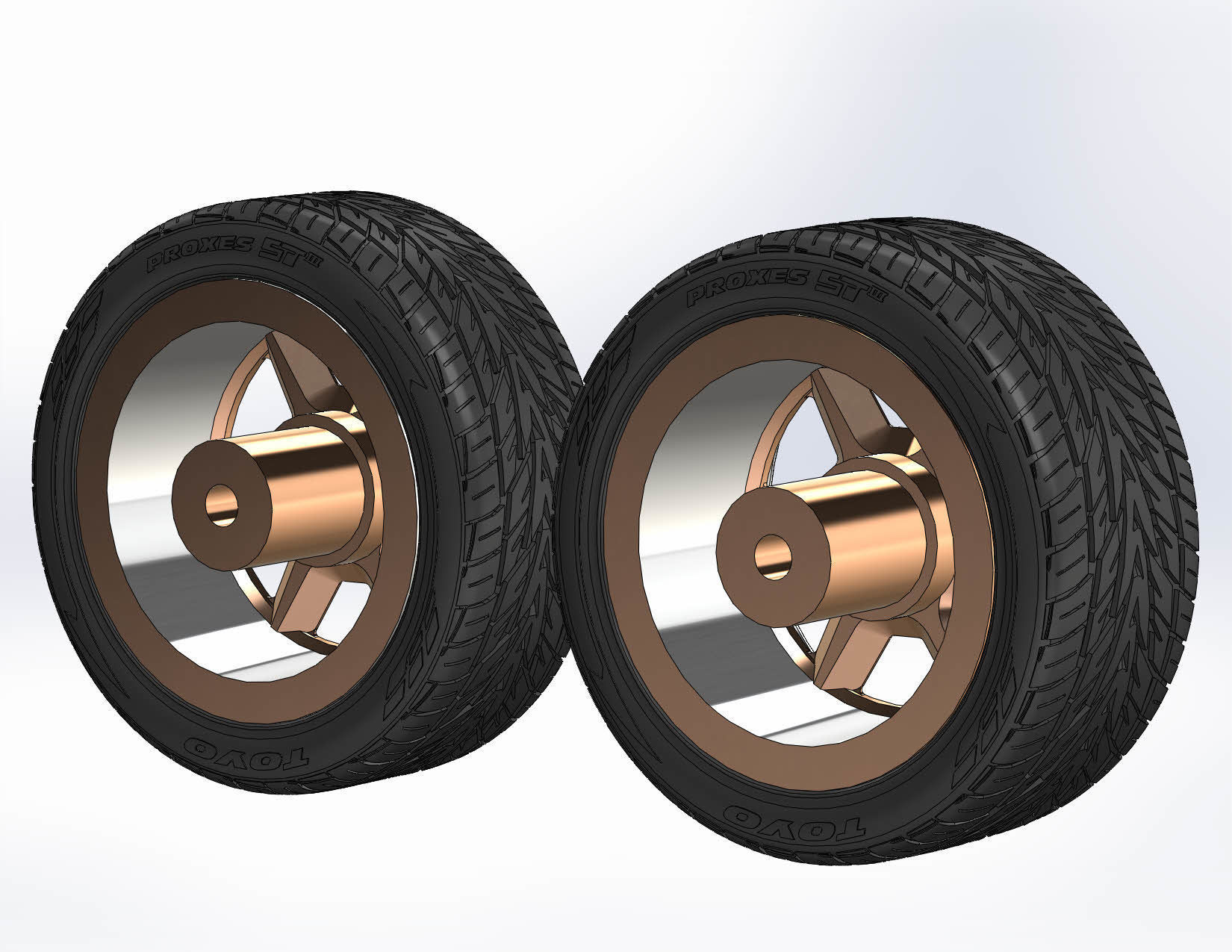 Set of custom wheels Forgeline RS6 20inch for scale model 3D print model_6