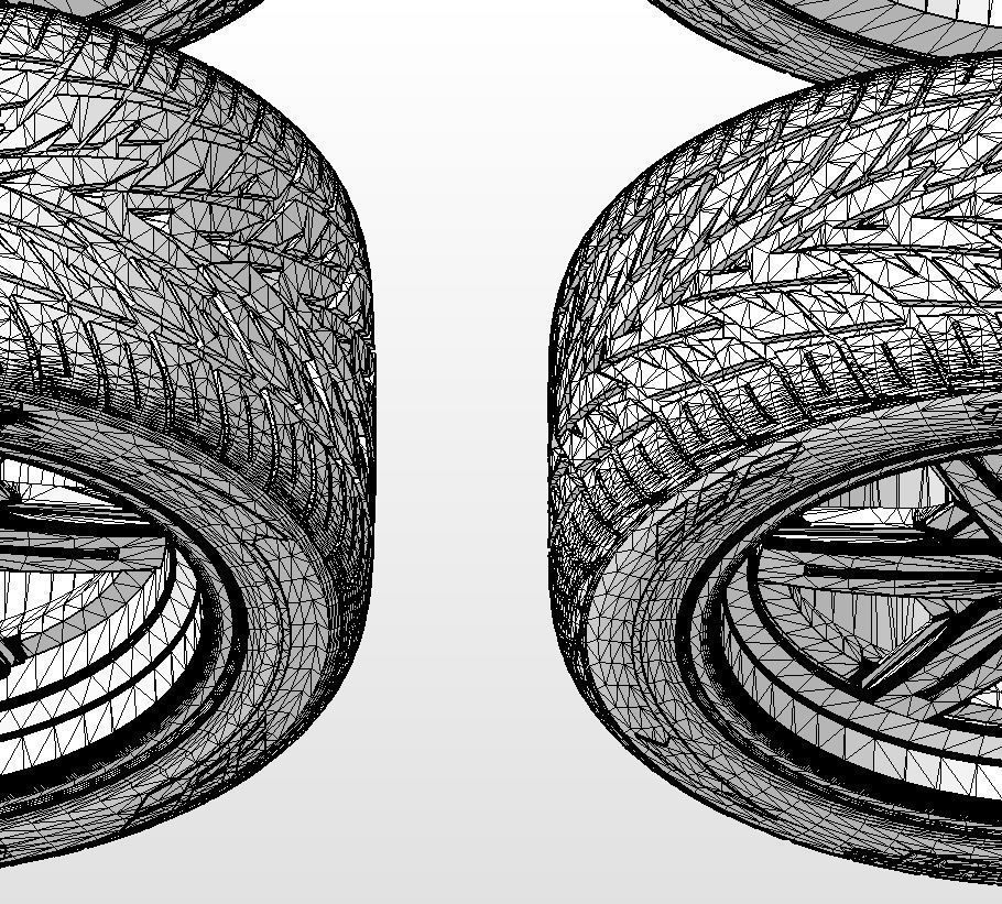 Set of custom wheels Forgeline RS6 20inch for scale model 3D print model_18