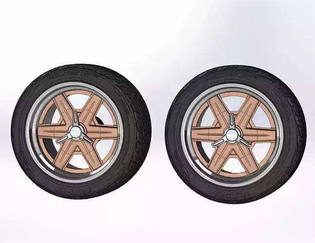 Set of custom wheels Forgeline RS6 20inch for scale model 3D print model
