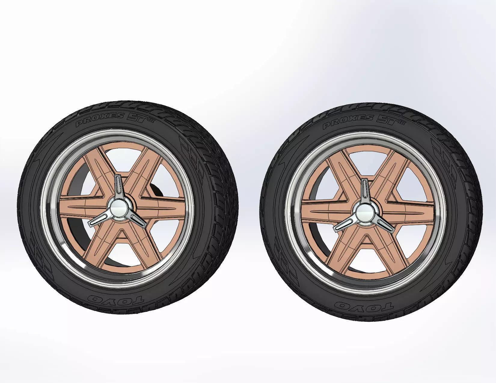 Set of custom wheels Forgeline RS6 20inch for scale model 3D print model_0