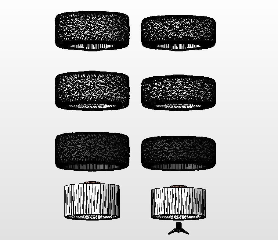 Set of custom wheels Forgeline RS6 20inch for scale model 3D print model_14