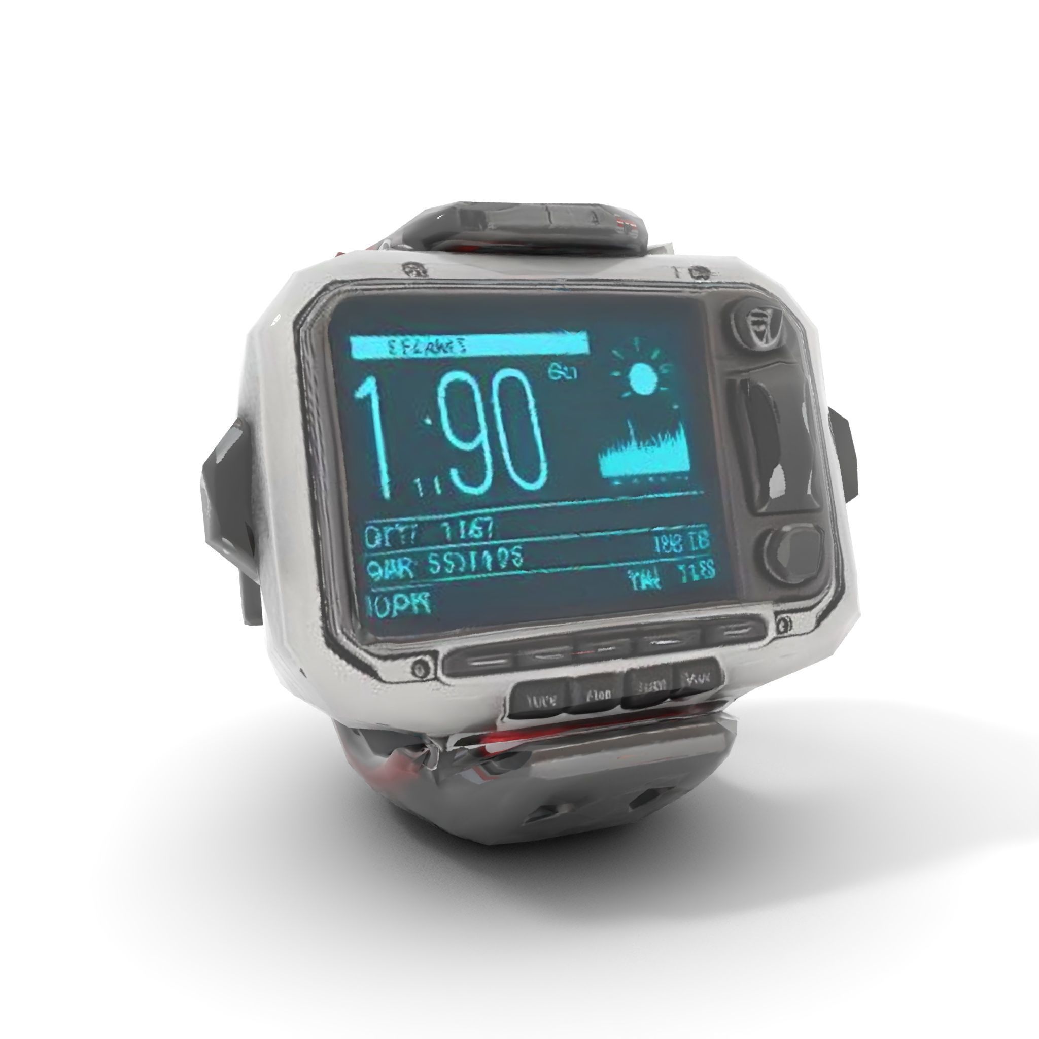 Futuristic Dive Computer Watch Model Pack Low-poly 3D model_29