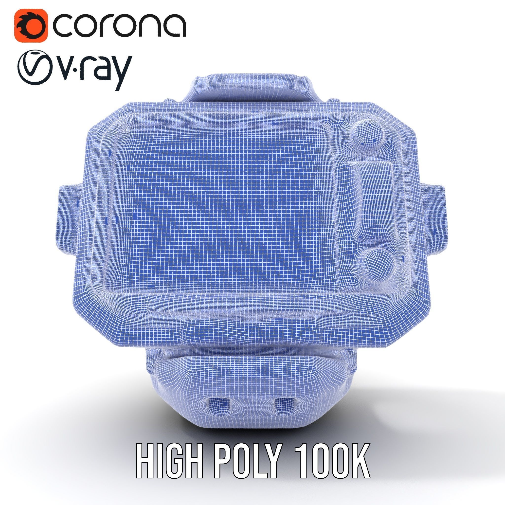 Futuristic Dive Computer Watch Model Pack Low-poly 3D model_9