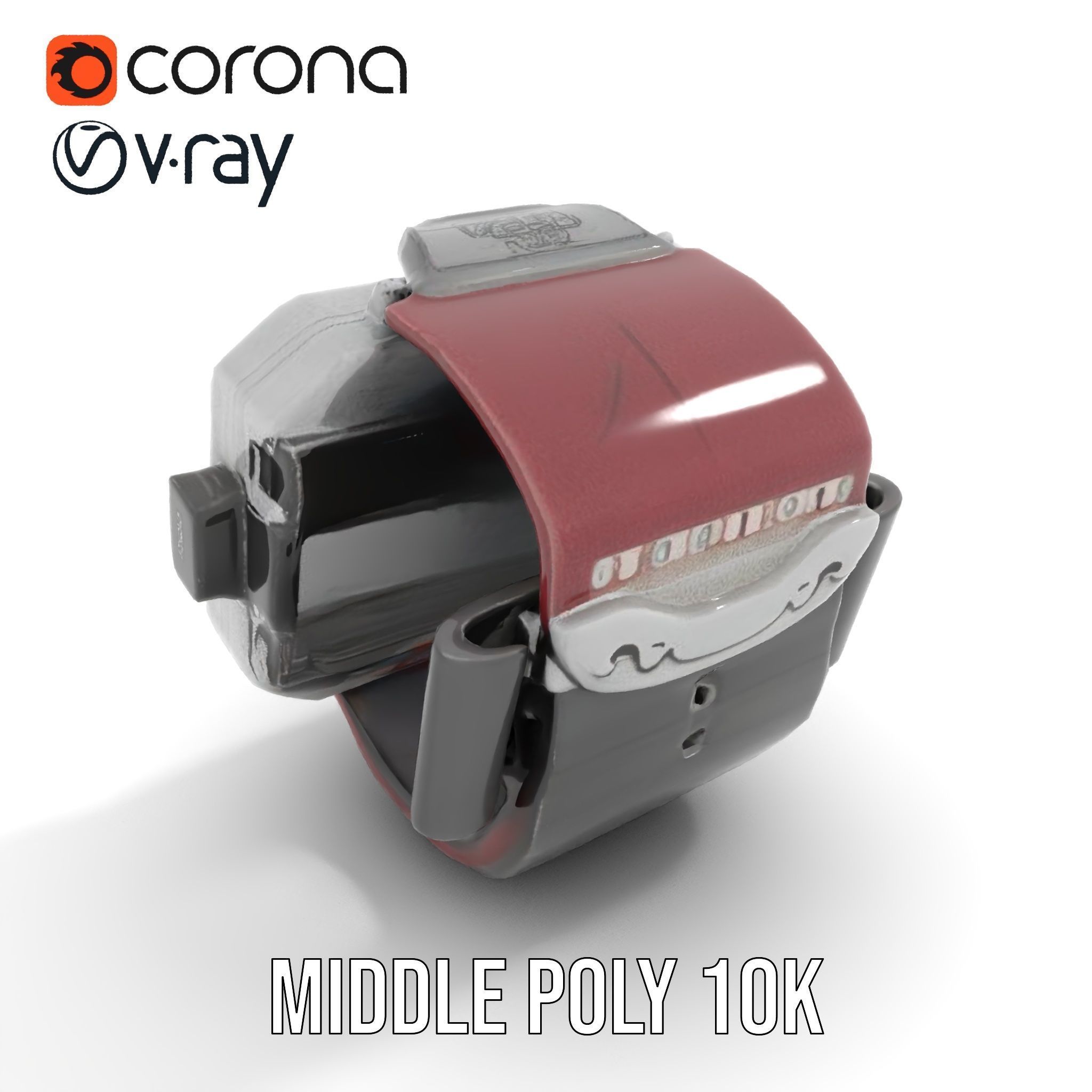 Futuristic Dive Computer Watch Model Pack Low-poly 3D model_11