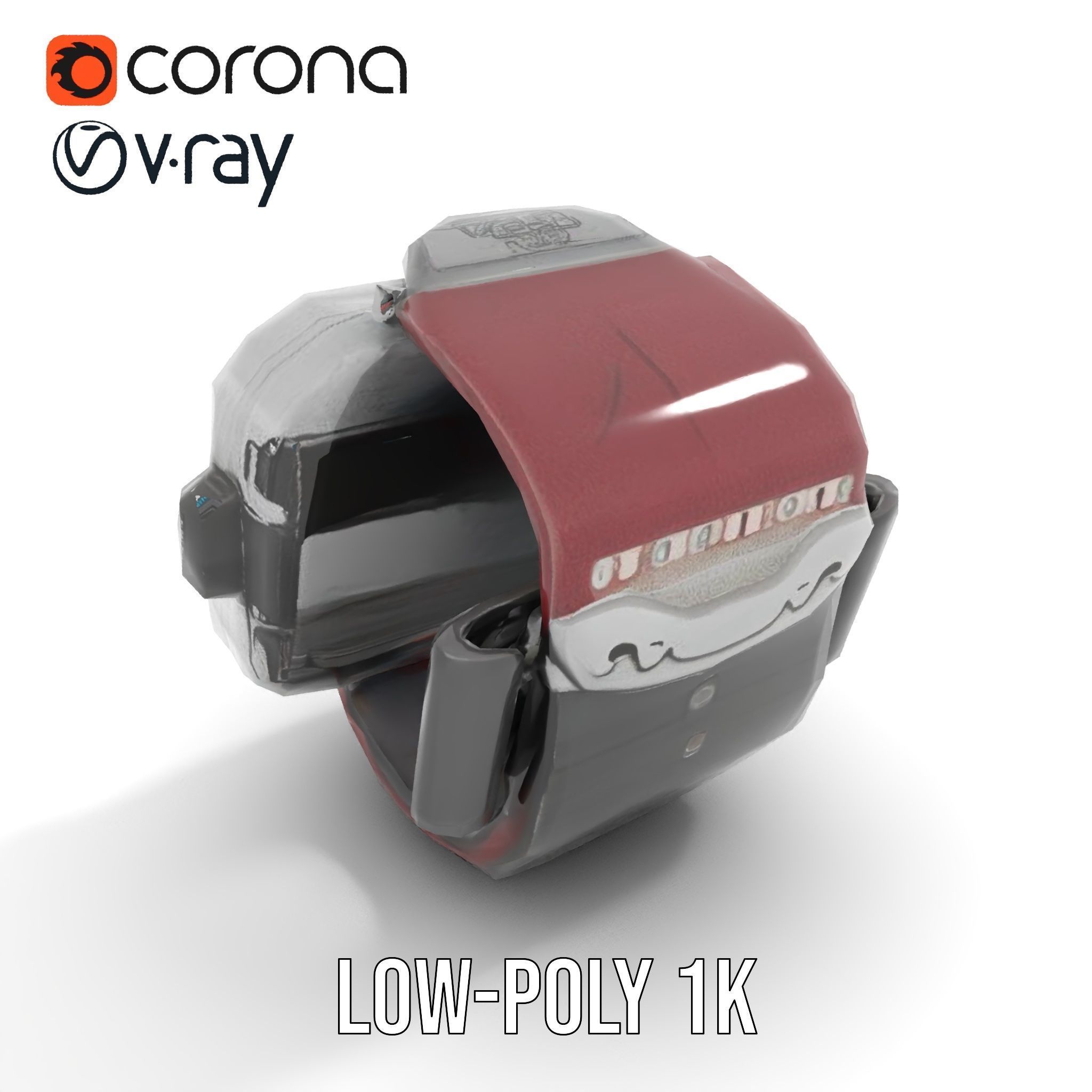 Futuristic Dive Computer Watch Model Pack Low-poly 3D model_15