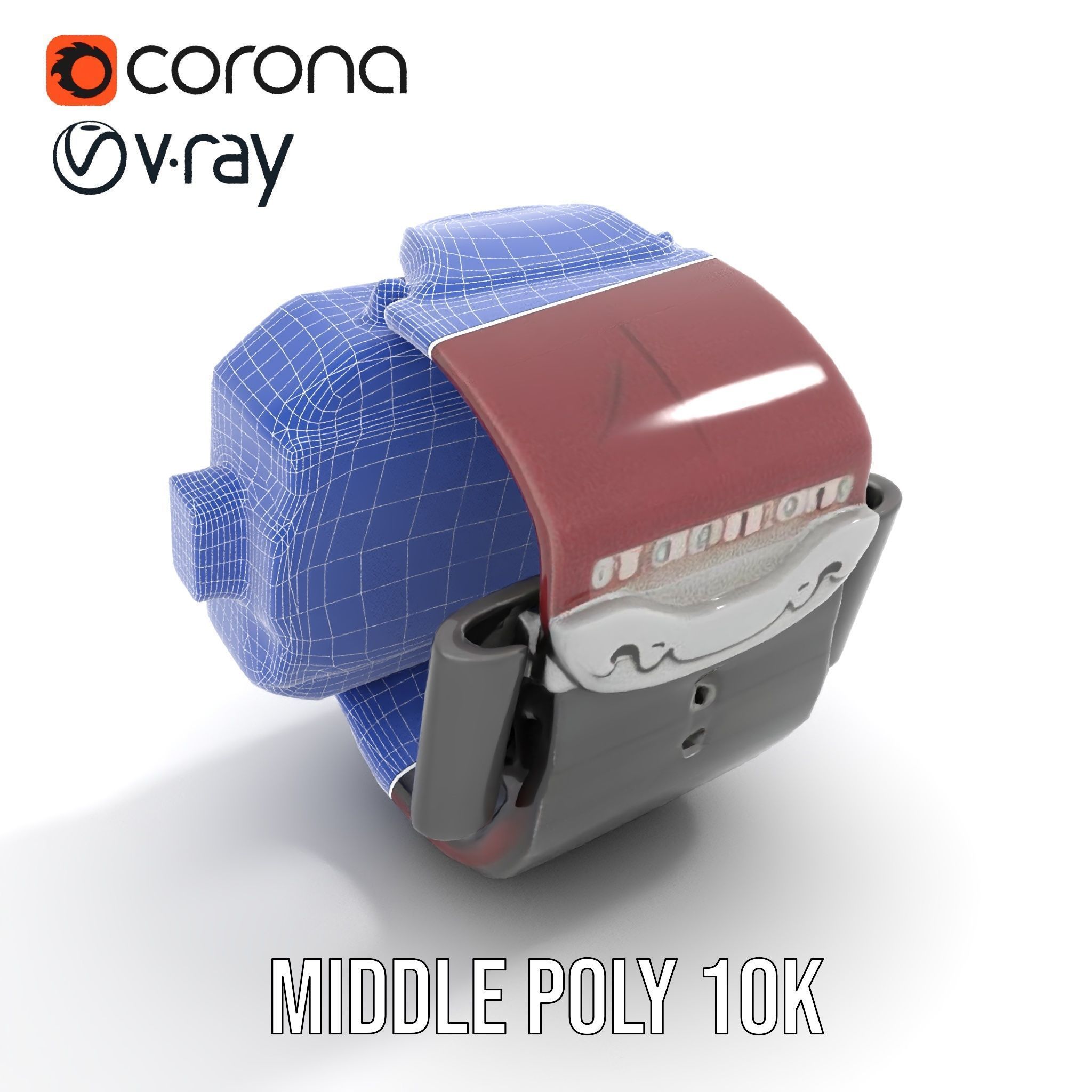 Futuristic Dive Computer Watch Model Pack Low-poly 3D model_25