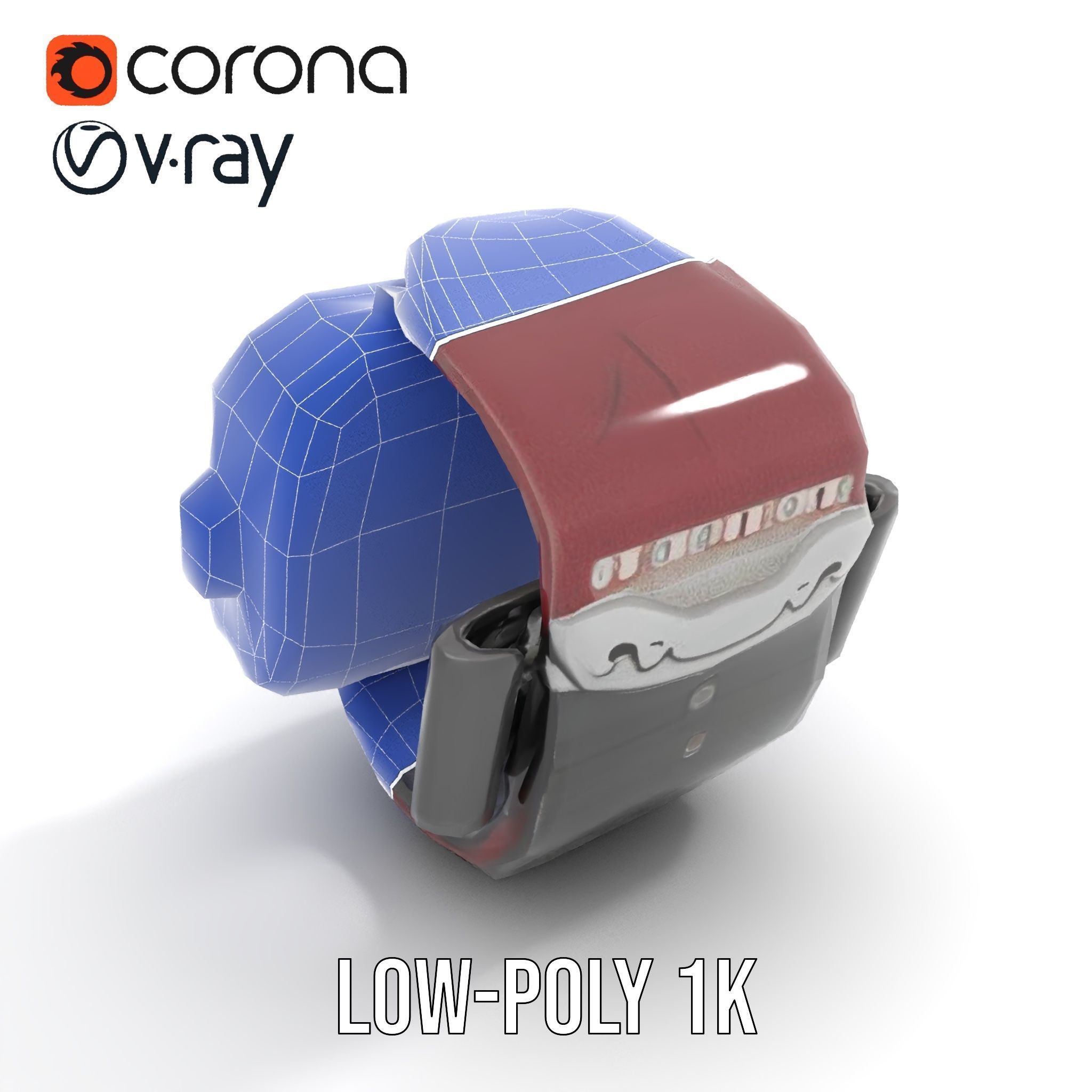 Futuristic Dive Computer Watch Model Pack Low-poly 3D model_17