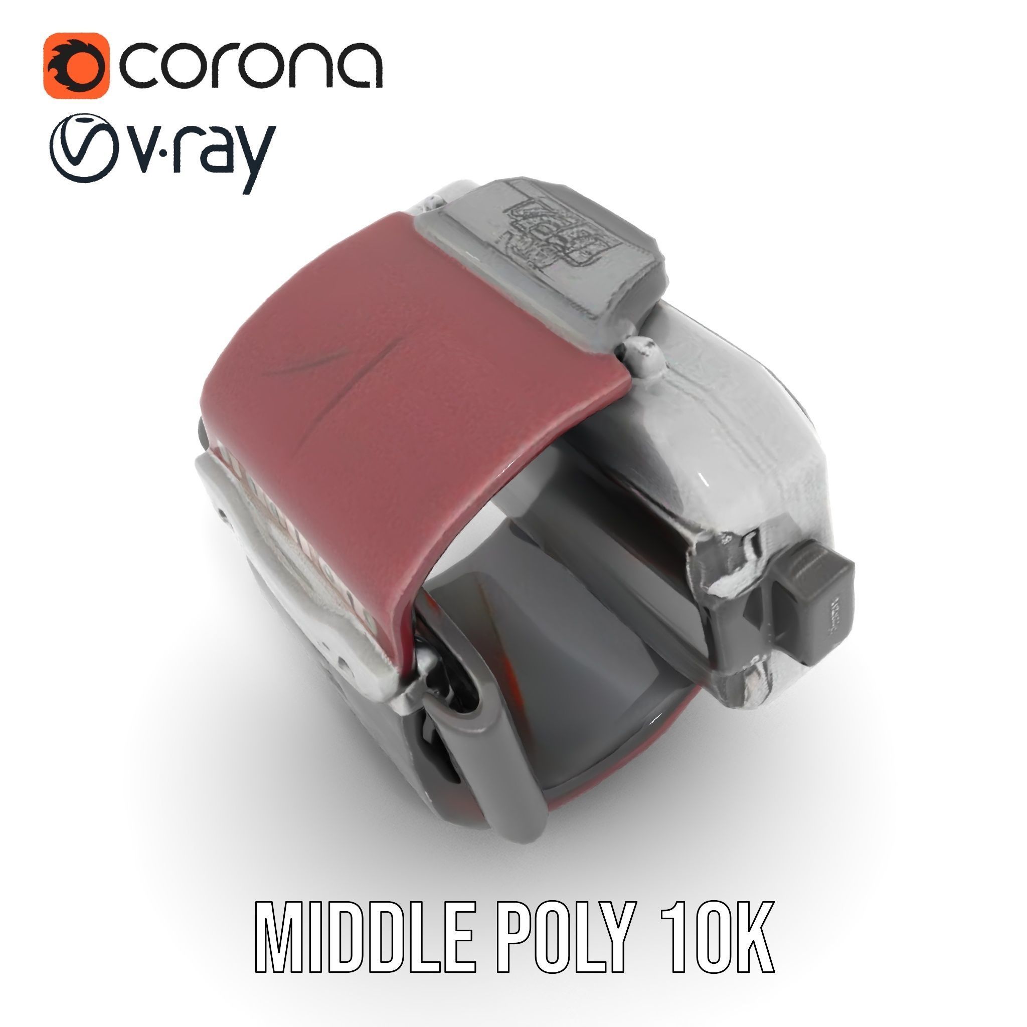 Futuristic Dive Computer Watch Model Pack Low-poly 3D model_6