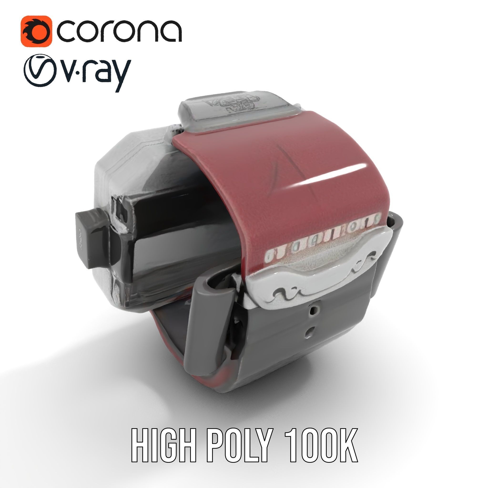 Futuristic Dive Computer Watch Model Pack Low-poly 3D model_34