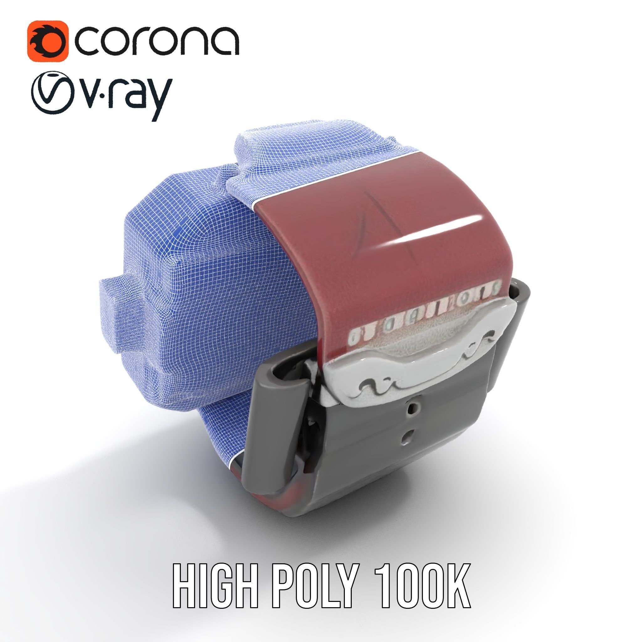 Futuristic Dive Computer Watch Model Pack Low-poly 3D model_18