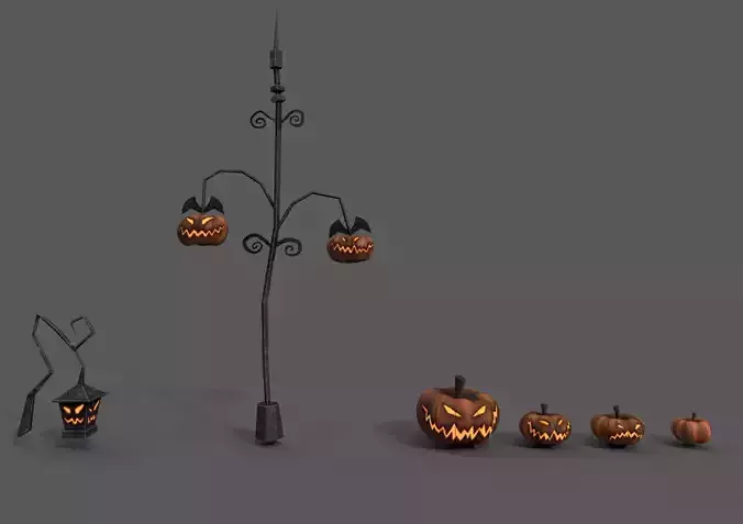 Halloween Lanterns and pumpkins