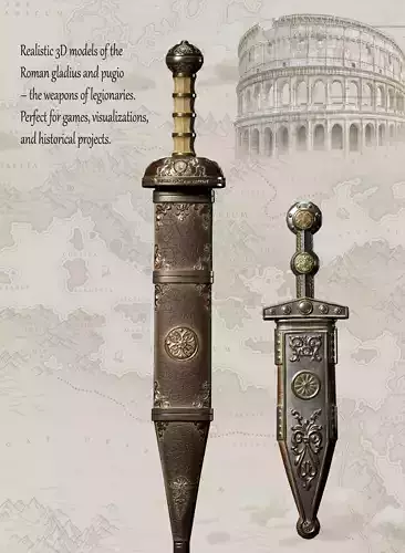 Roman weapon 3D model