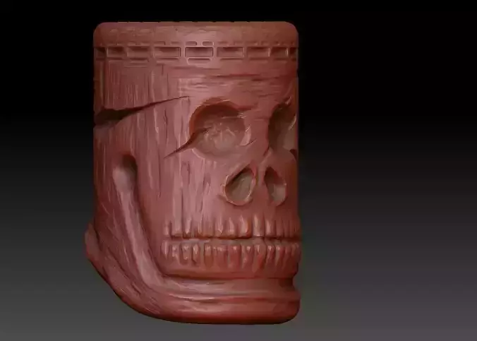 SKULLp skull made of wood