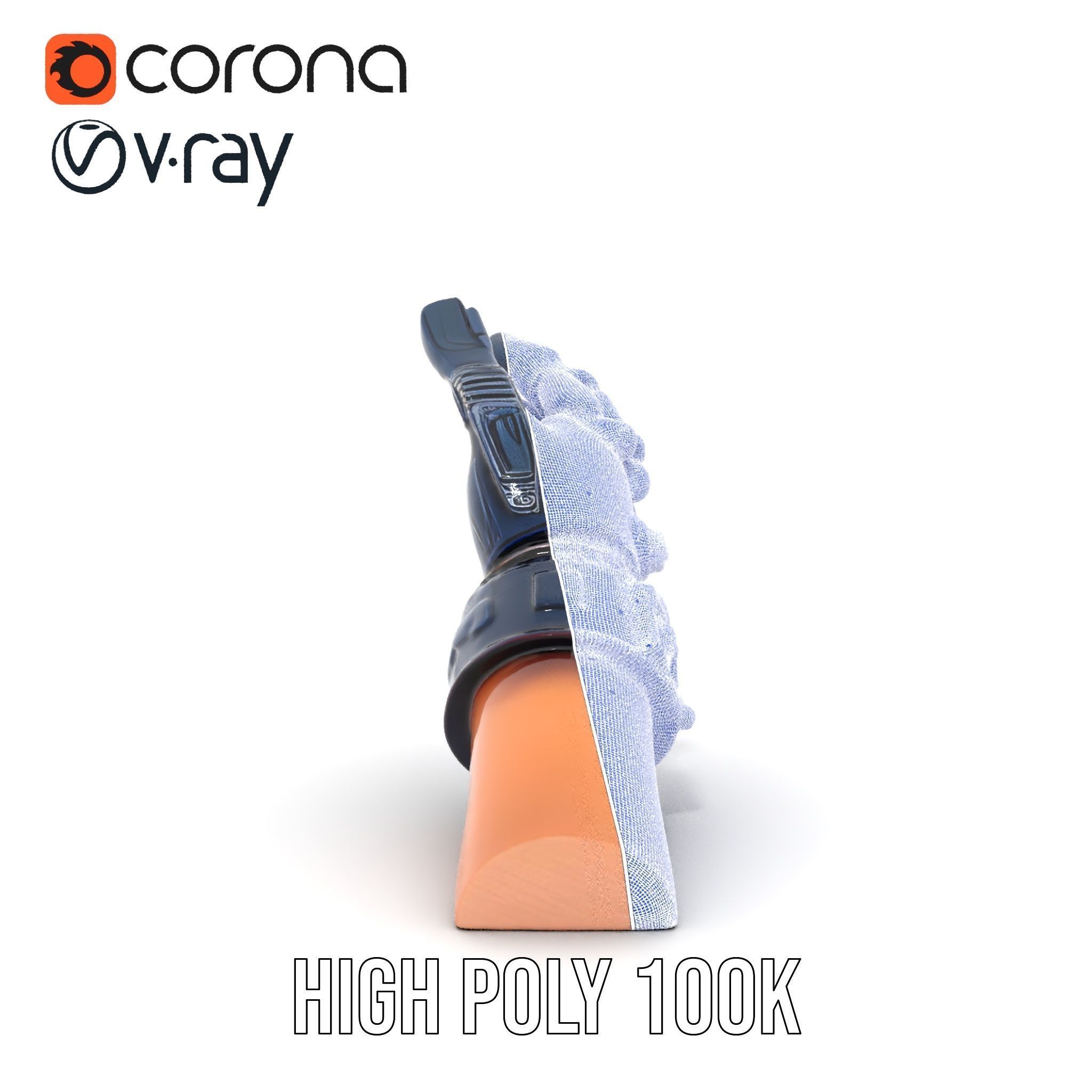 Futuristic Robotic Glove Model Pack with Advanced Design Low-poly 3D model_35