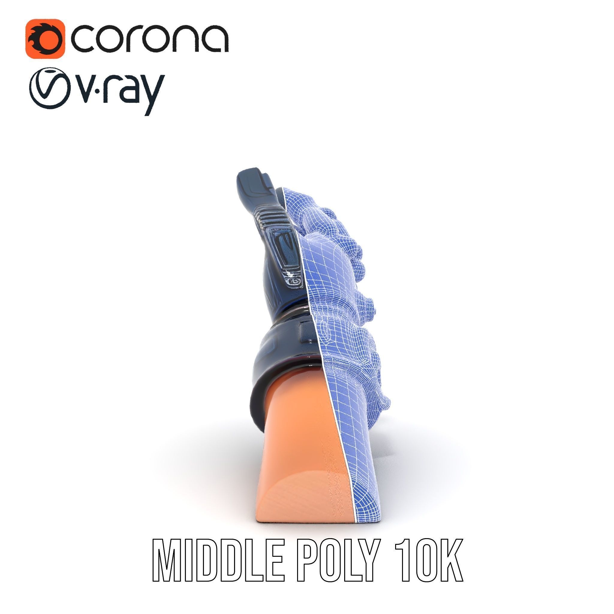 Futuristic Robotic Glove Model Pack with Advanced Design Low-poly 3D model_30