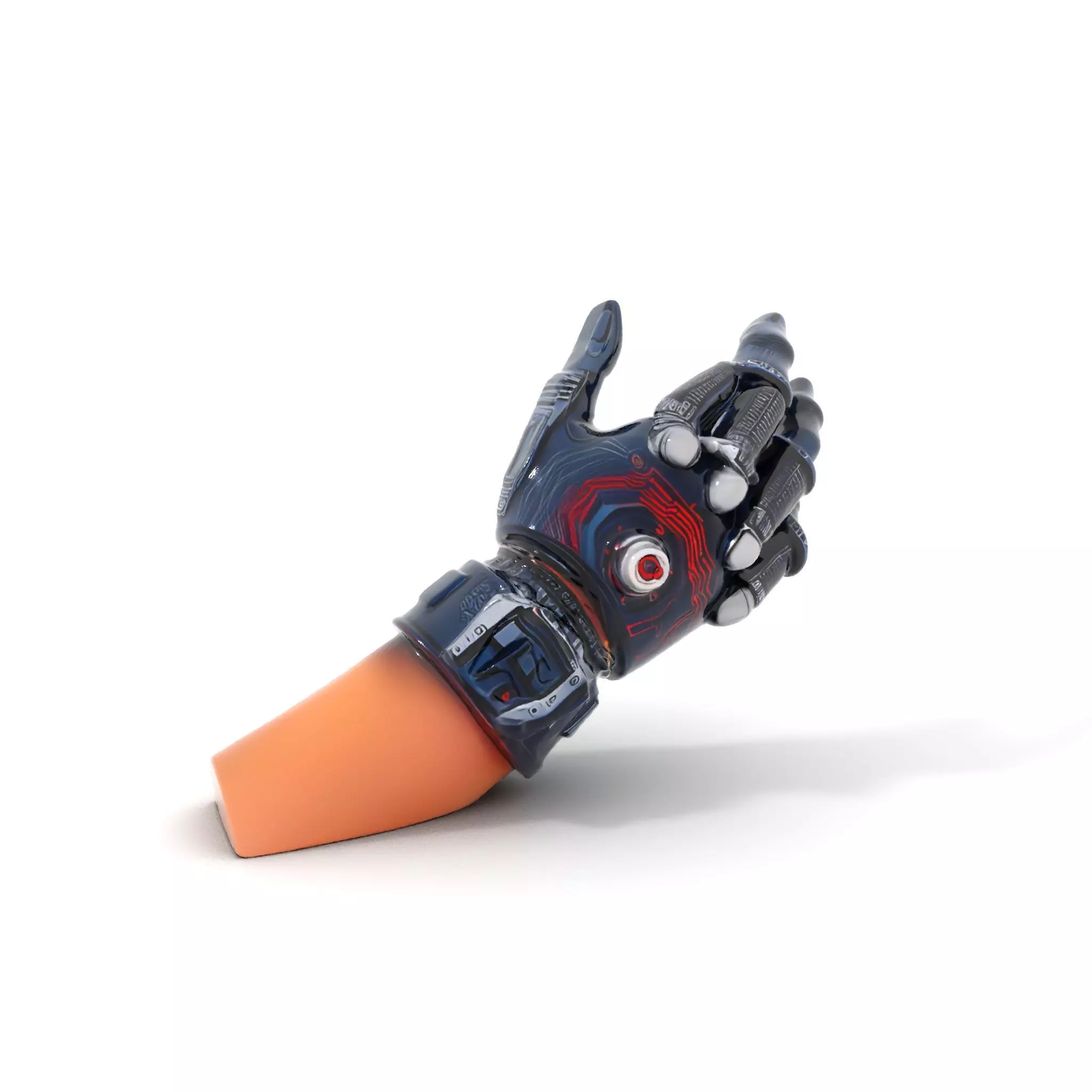 Futuristic Robotic Glove Model Pack with Advanced Design Low-poly 3D model_0