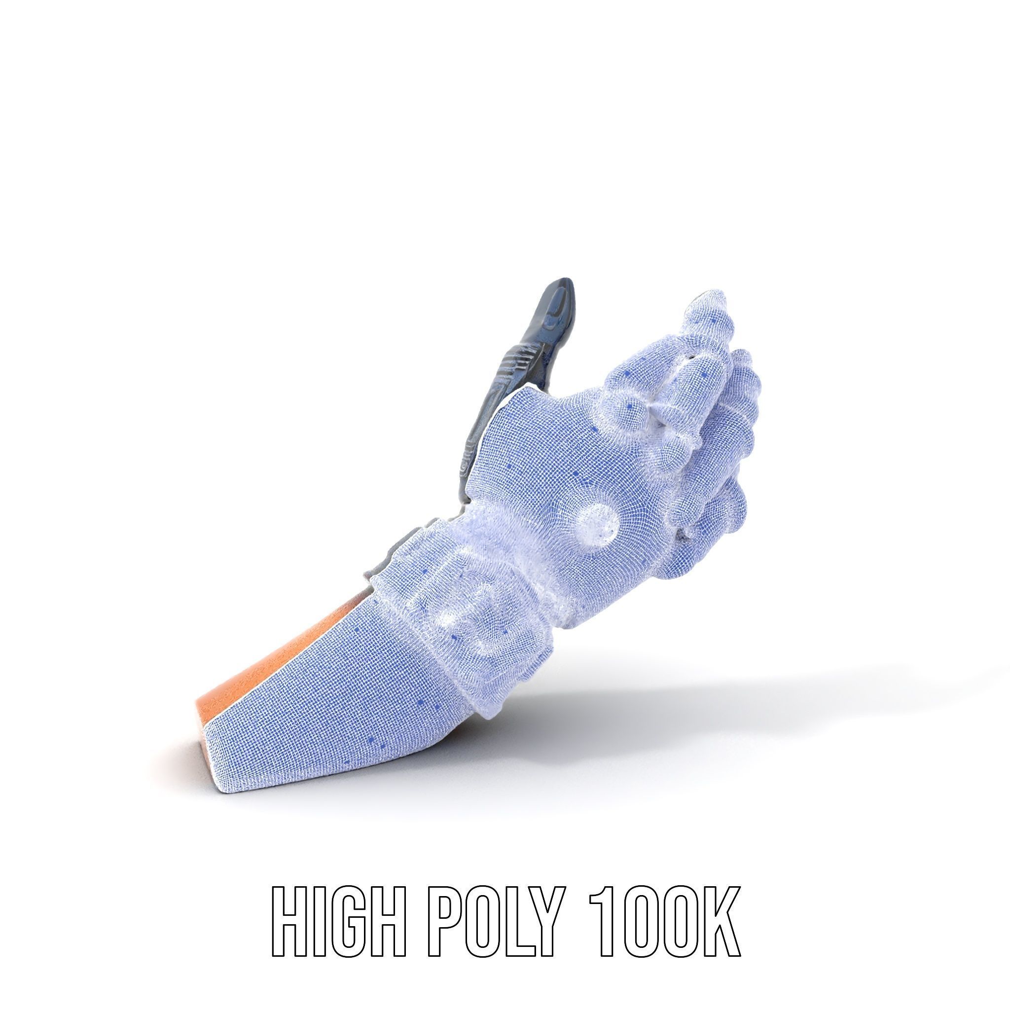 Futuristic Robotic Glove Model Pack with Advanced Design Low-poly 3D model_5