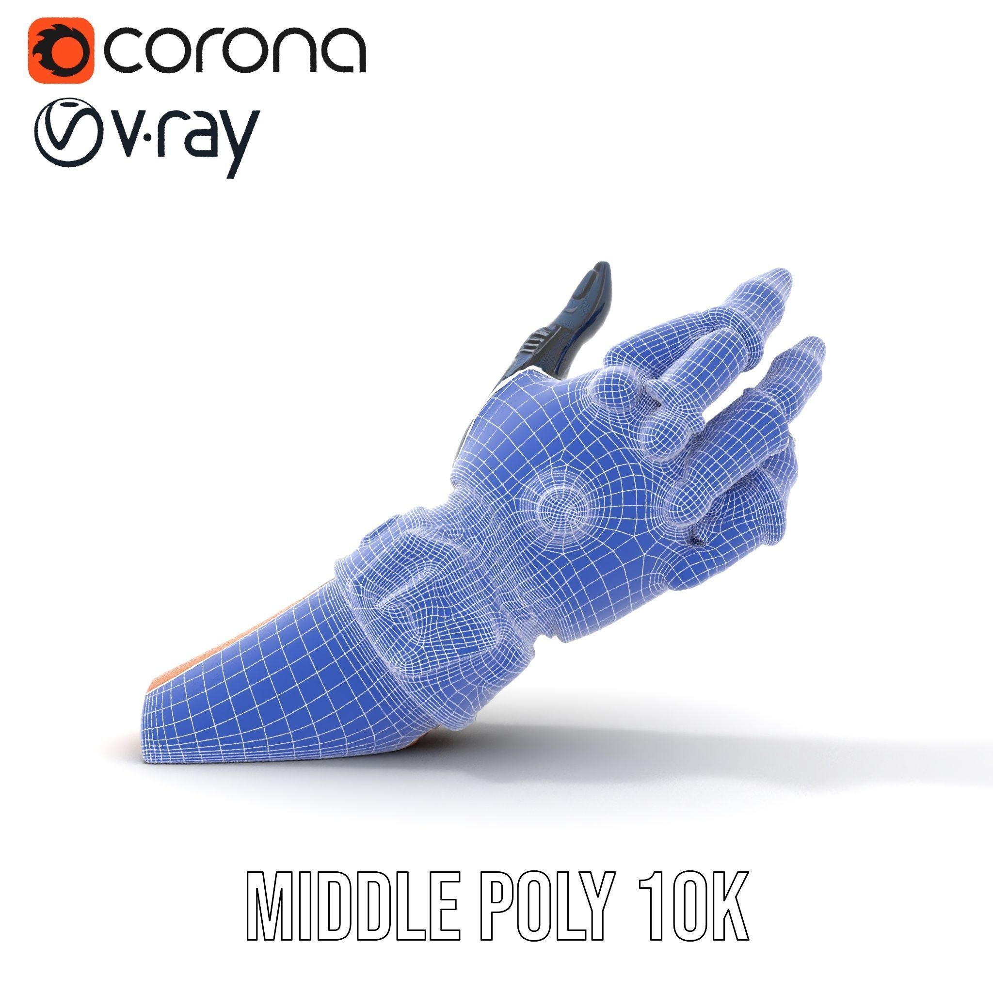 Futuristic Robotic Glove Model Pack with Advanced Design Low-poly 3D model_28