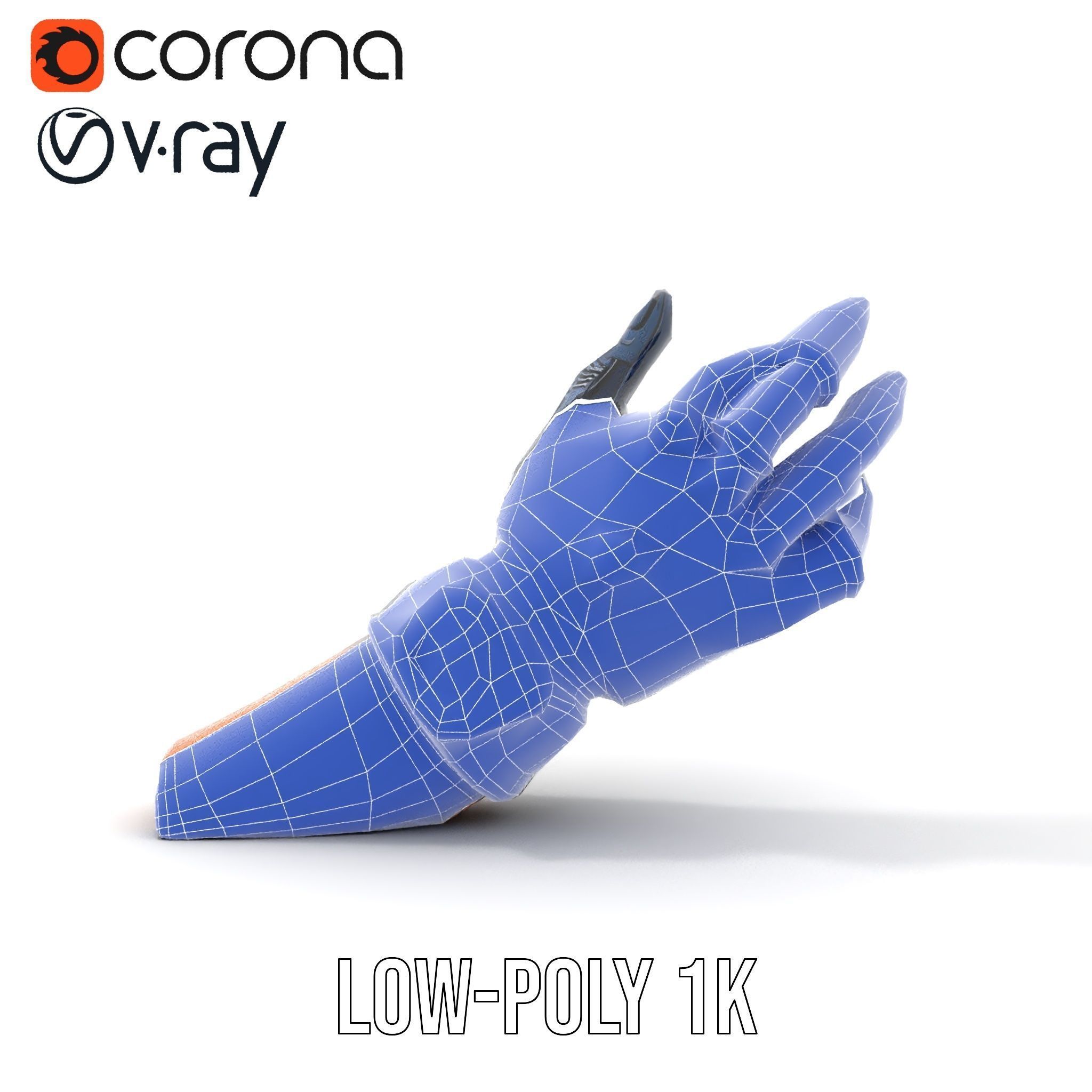Futuristic Robotic Glove Model Pack with Advanced Design Low-poly 3D model_29