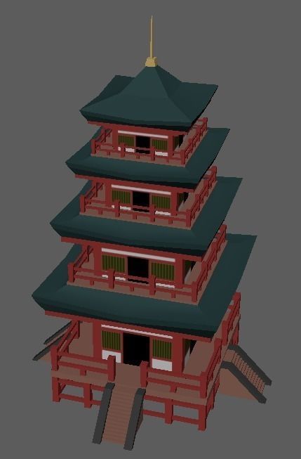 Traditional Japanese - Low Poly Asset Pack Low-poly 3D model_3