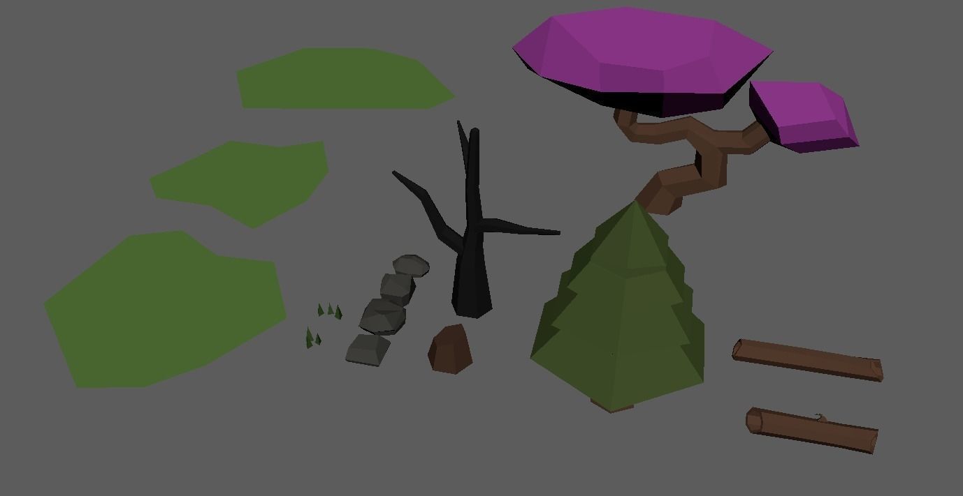 Traditional Japanese - Low Poly Asset Pack Low-poly 3D model_2