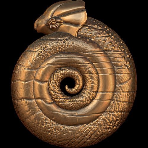 Spiral Dino Pendant 3D print model