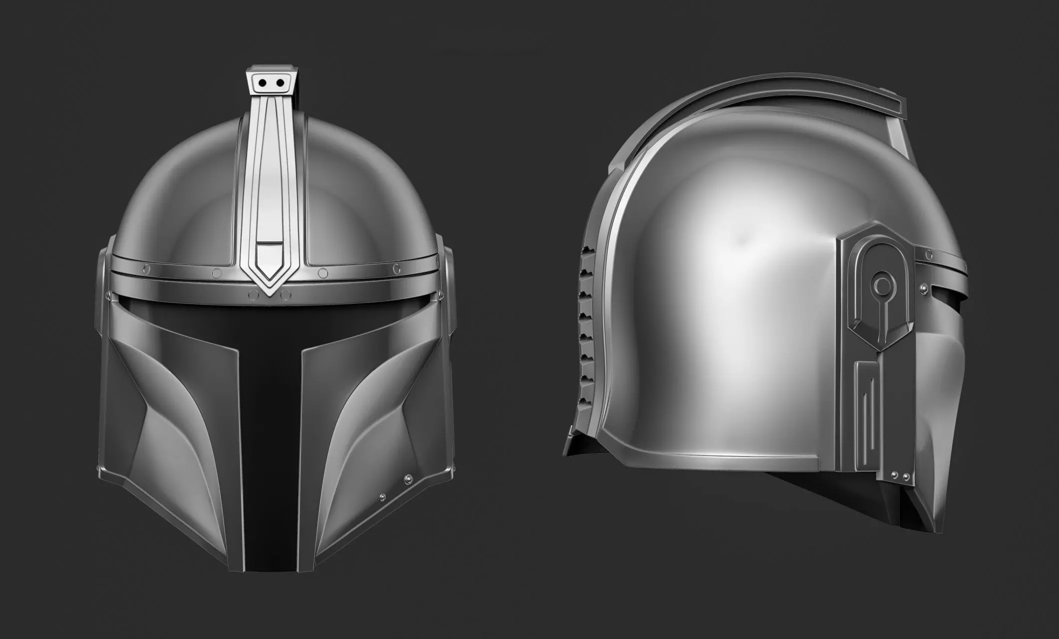 Custom Mandalorian helmet 3D print model_1