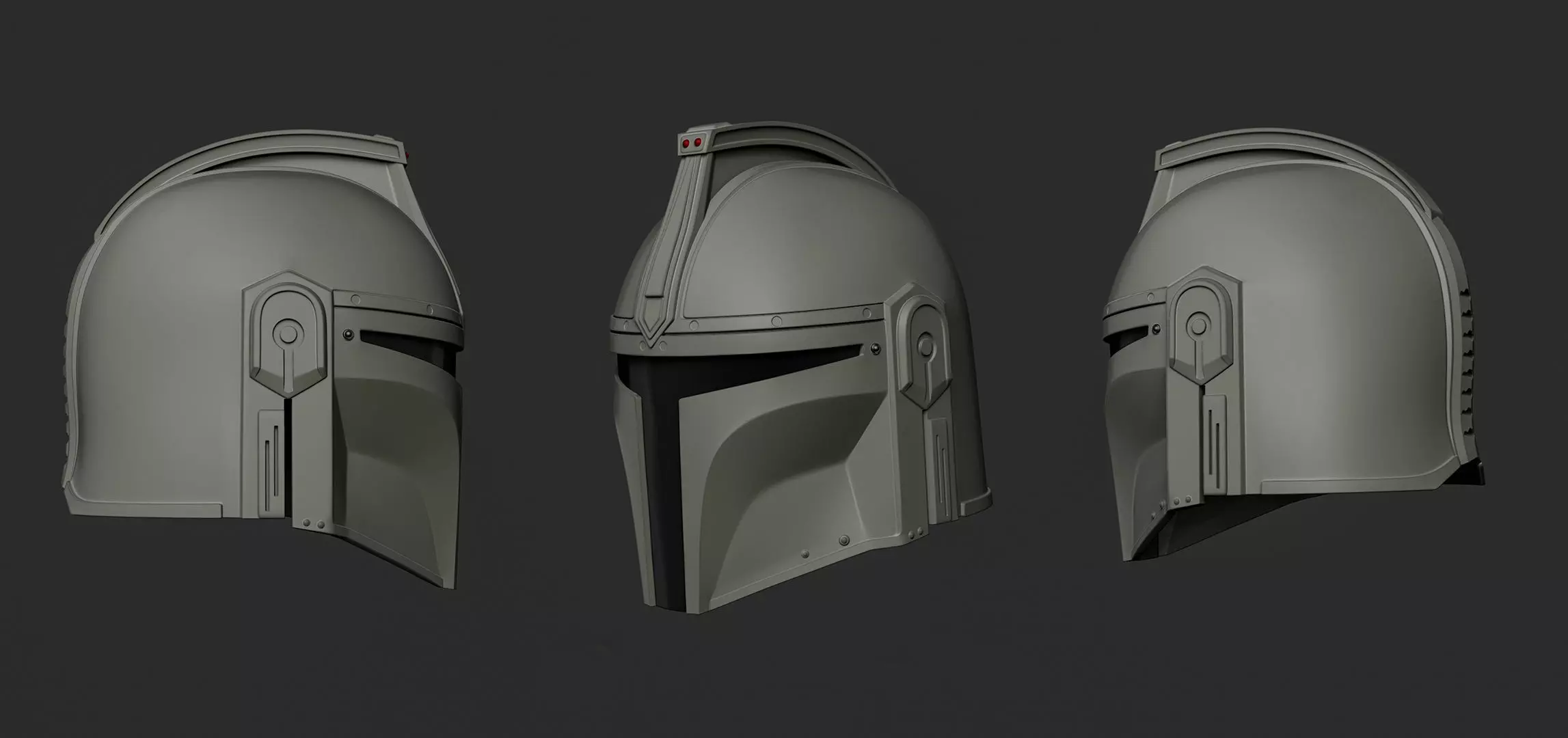 Custom Mandalorian helmet 3D print model_2