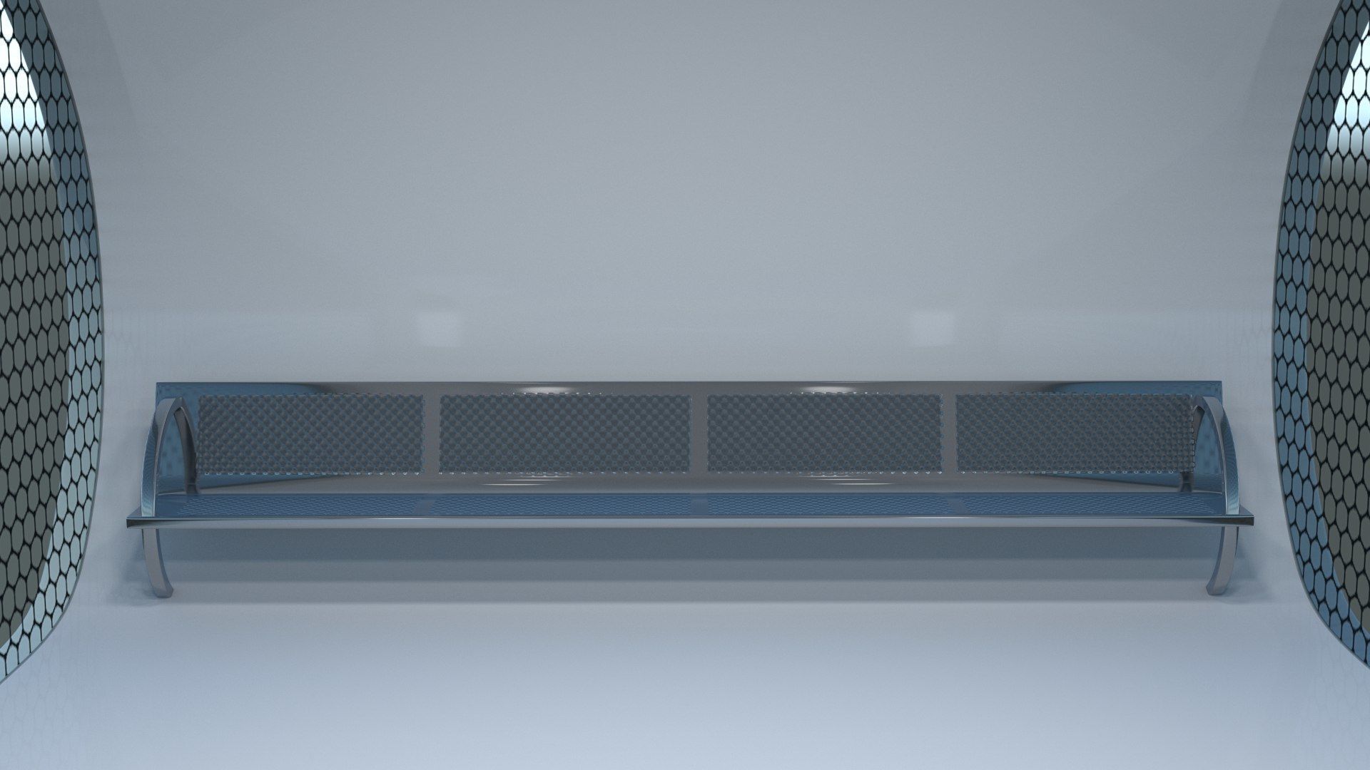 Sci-Fi Futuristic Bus Stop Low-poly 3D model_5