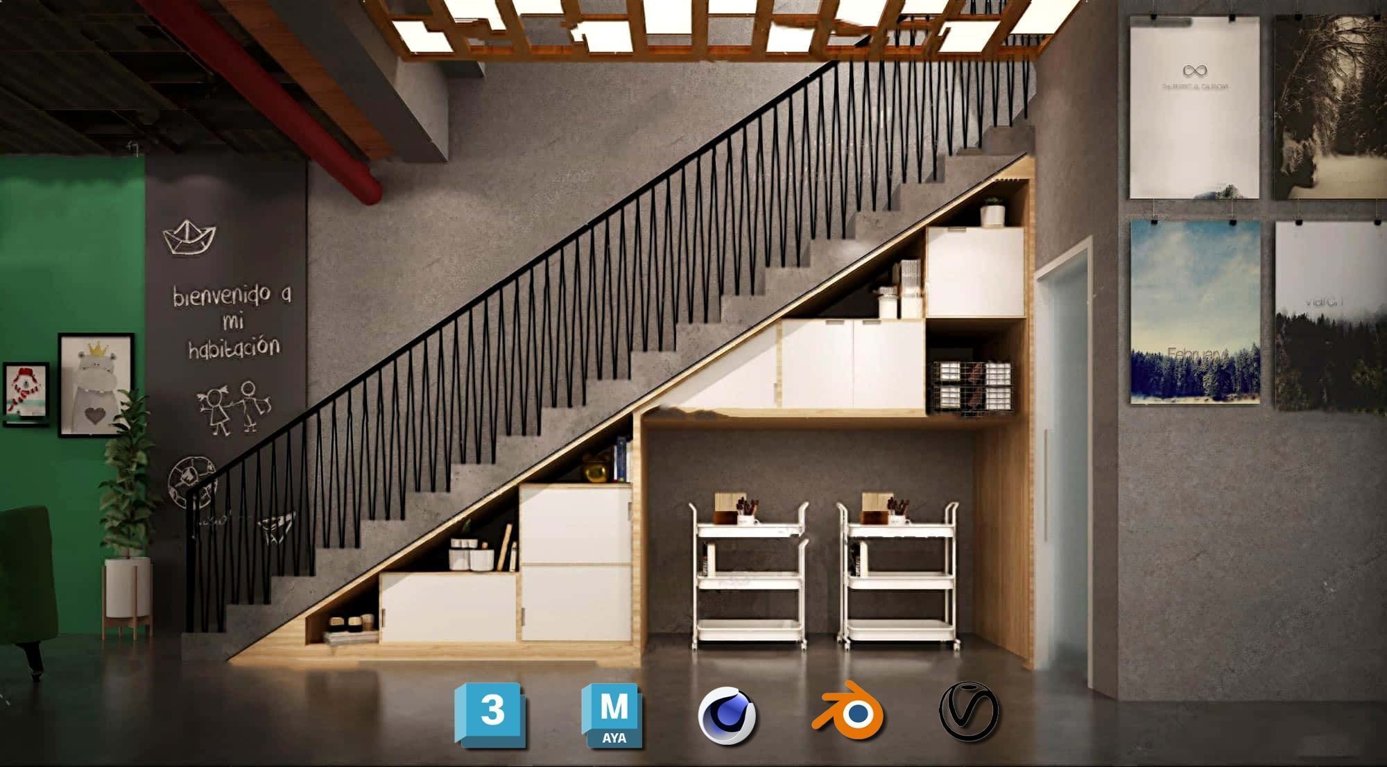 Complete Barber Shop Shampoo Room - High-Detail Collection Low-poly 3D model_94