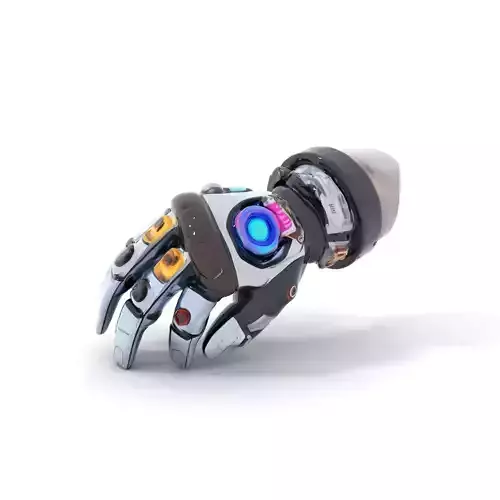 Futuristic Robotic Hand Model Pack with LED Elements