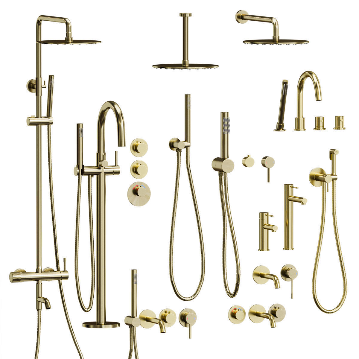 Timo Saona Faucet Set 3D model_1