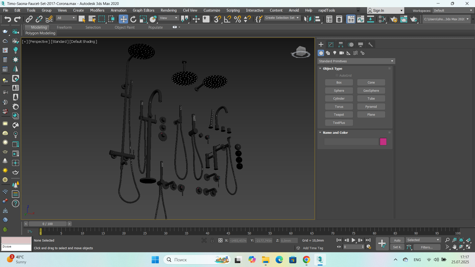 Timo Saona Faucet Set 3D model_10