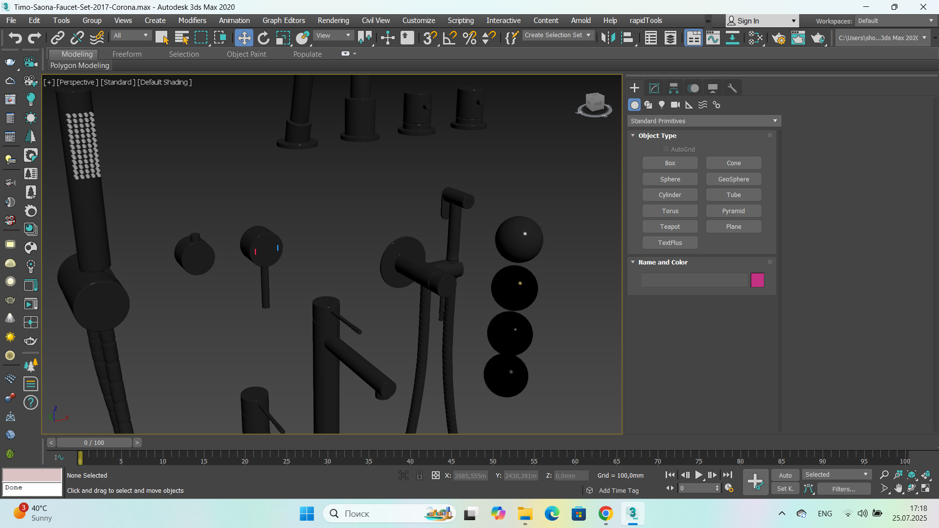 Timo Saona Faucet Set 3D model_11