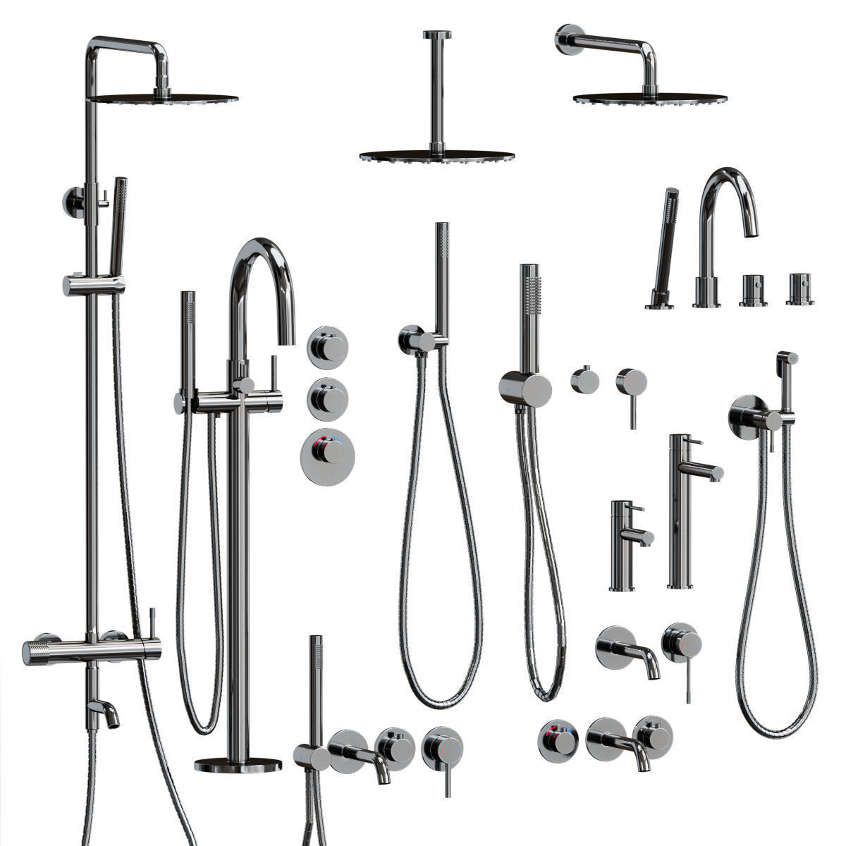 Timo Saona Faucet Set 3D model_3